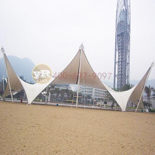 彩色膜结构景观棚工程 从张拉膜设计到施工安装的全流程解析